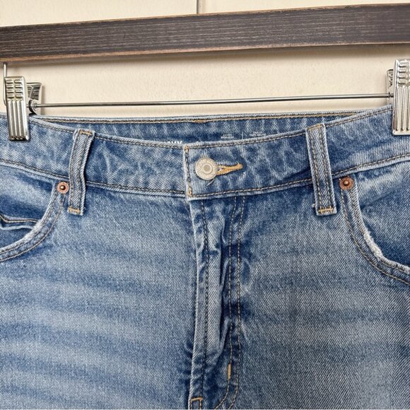 Old Navy Womens 14 Raw Hem Extra High Rise Sky Hi A Line Wide Leg Jeans - Picture 8 of 13